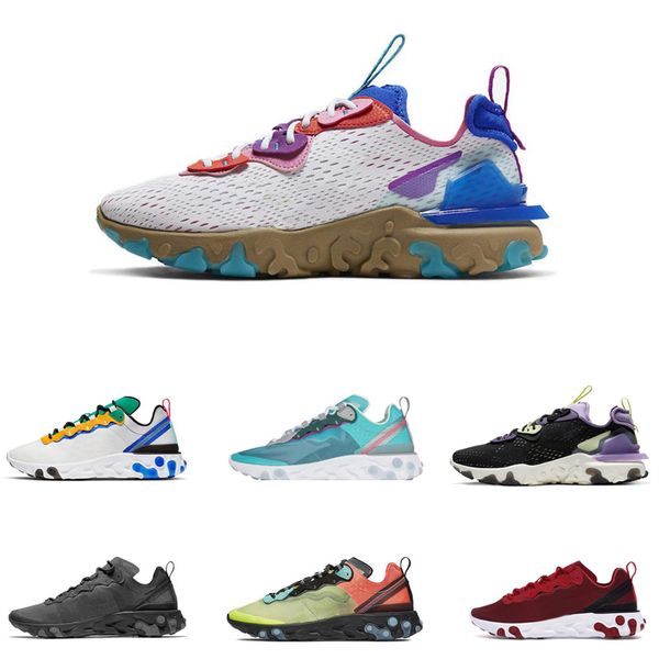 

react vision type n354 shoes gore -tex element 55 87 men women running shoes triple black sail light bone royal tint sneakers 36-45