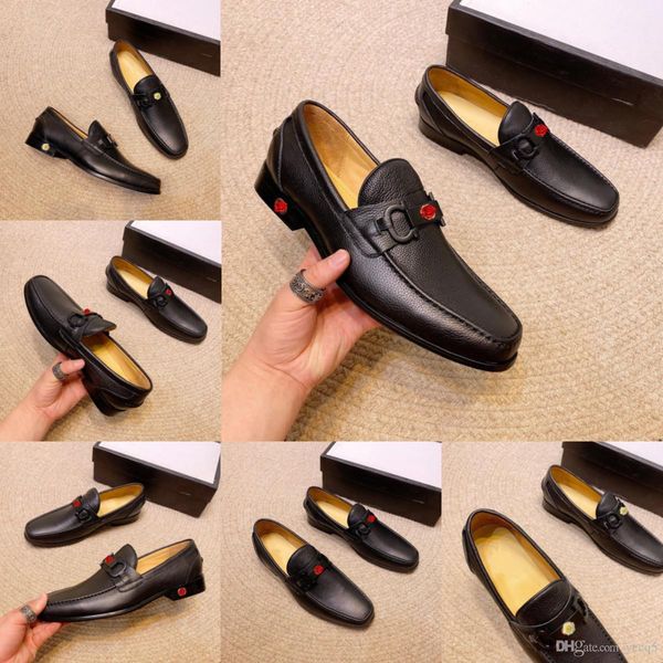 

formal shoes man leather shoe slip on oxford business office wedding shoes pointed toe male designers dress leather shoes sapato social, Black