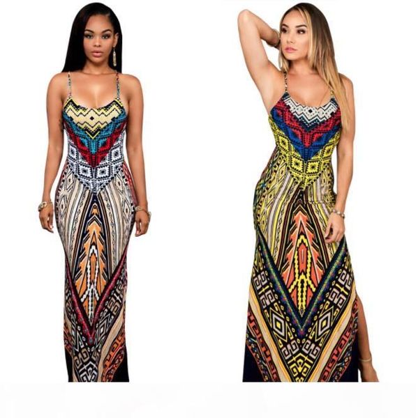 

african dresses for women dashiki traditional dress hippie style long clothing print female casual backless robe pattern dress, Black;gray