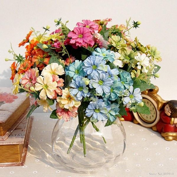 

artificial flower silk butterfly chrysanthemum european style fake flower wedding home furnishings layout manual decoration