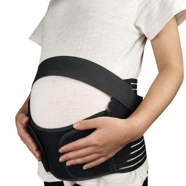 

waist support professional breathable health care maternity belt pregnancy back abdomen band belly brace accessories, Black;gray