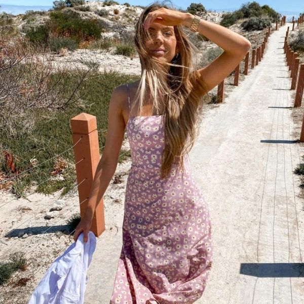 

spring and summer explosion models fashion women's maternity dress large size girlish style sling small daisy print dress1, White