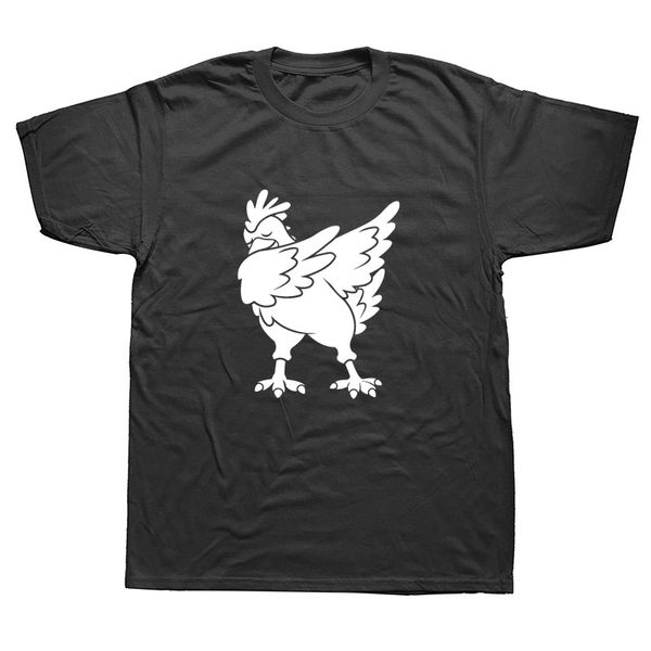 

sport funny christmas dabbing chicken farm farmer gift t-shirt summer style fashion short sleeves t shirt men