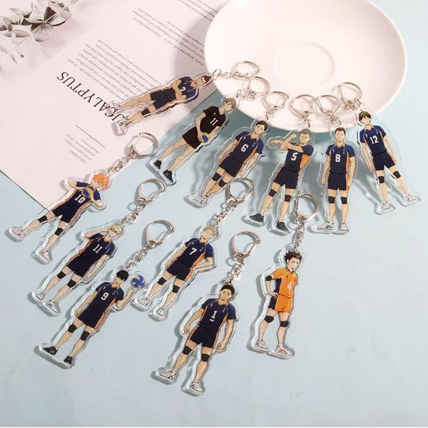 

keychains 2021 anime haikyuu acrylic figure model decor activities fans gifts keychain, Silver