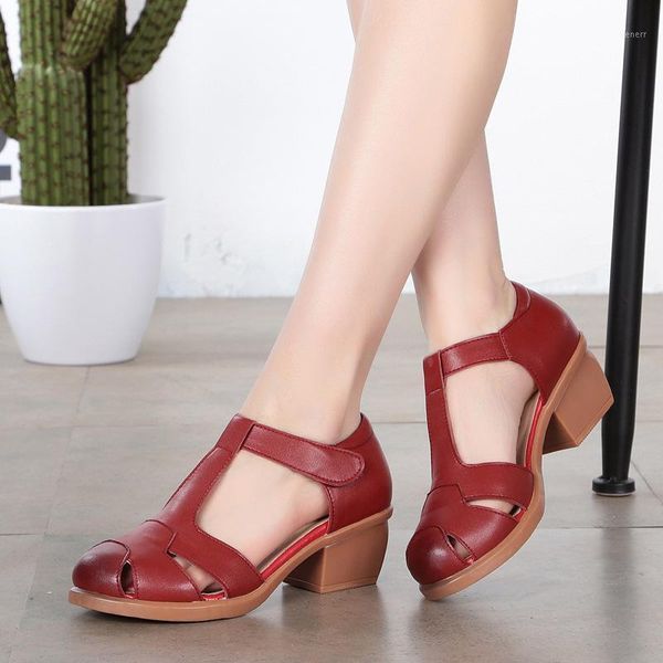 

plus size 25-61 summer sandals female handmade genuine leather women casual comfortable women shoes sandals summer shoes1, Black