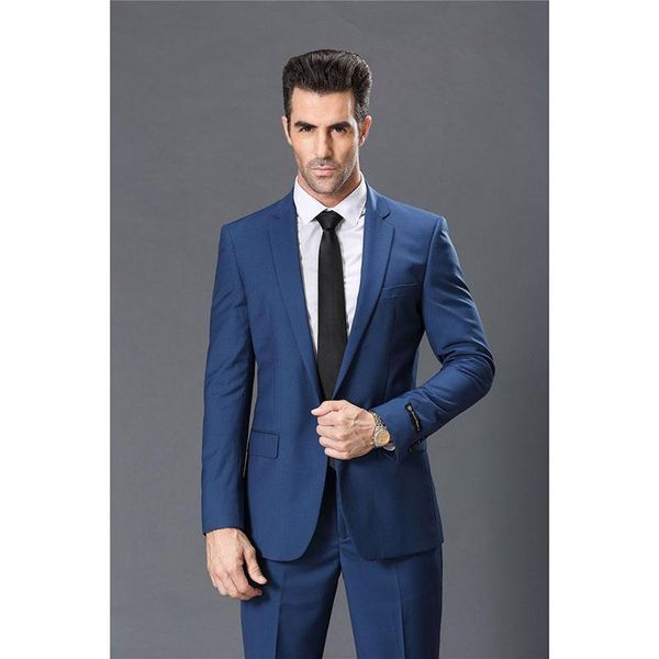 

men's suits & blazers blue men suit set slim 2021 fashion groomsmen for wedding business man daily work wear mens blazer with pants, White;black