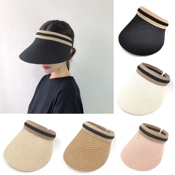 

wide brim hats mistdawn women ladies straw visor cap summer golf tennis sunhat uv protection outdoor beach fishing hiking camping hat, Blue;gray