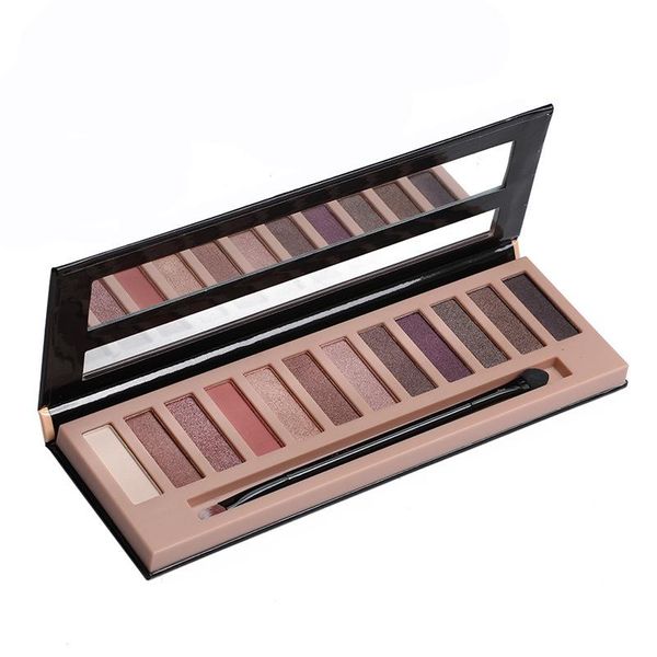 

12 colors matte eyeshadow palette waterproof eye shadow set glitter high pigment smoky effect cosmetic nude long lasting makeup