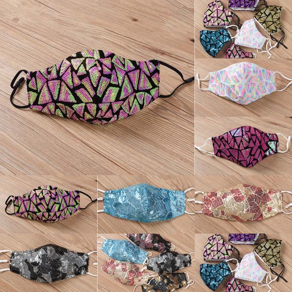 

uc76gu sequined masks bling nightclub club anti-dust pm2.5 outdoor adjustable mouth reuse face mask 7 n