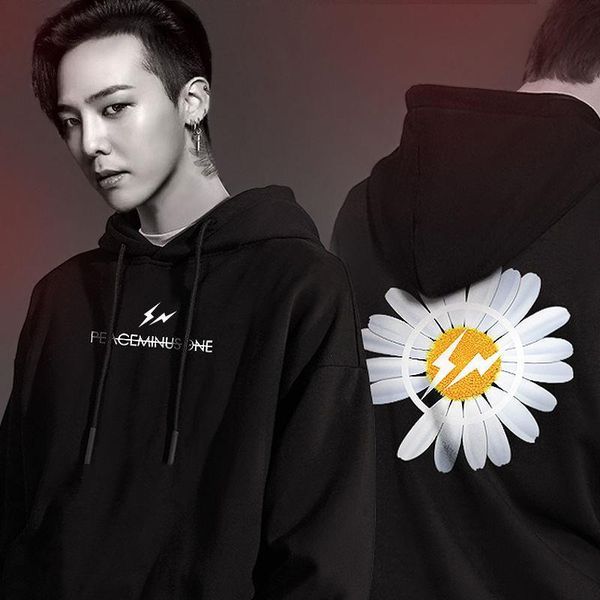 

gd g-dragon oversized peaceminusone fragment hoodie pullover women casual fashion hip hop hoodies sweatshirts, Black