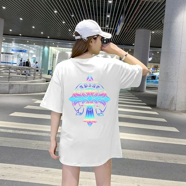 

светоотражающая бренд мод короткого рукав футболка underweart футболка underwearwomen игровое белье пропавшего 2020 летом новой середина дли, White