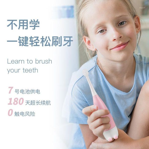 

new products children electric toothbrush battery-soft bristle cartoon color sonic electric waterproof toothbrush-brush replacem1