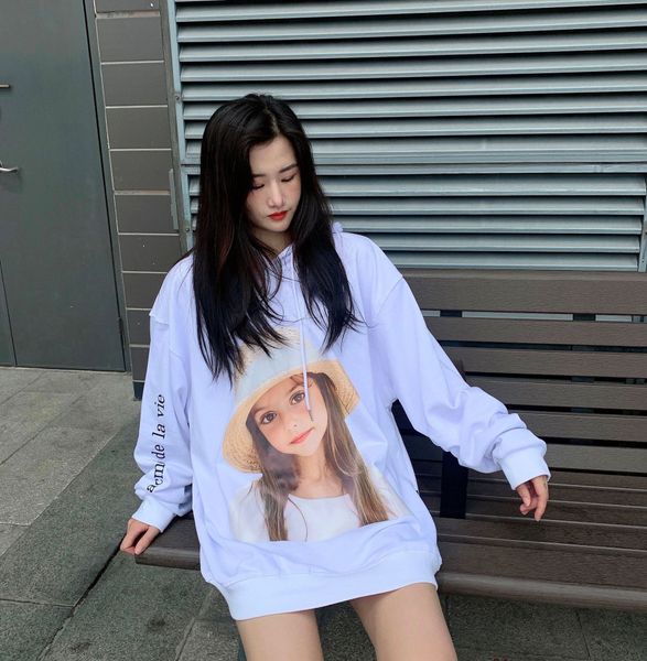 

serkr adlv/acmedelavie and fashion brand stars same style men korean women couple street hooded sweater straw hatsweater hat straw hat girls, Black
