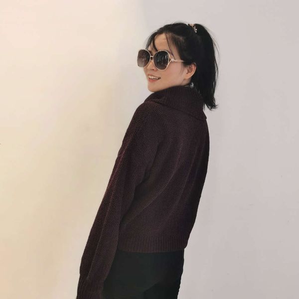 

fashion autumn wool pullover turtleneck sweater for women8uy, Black