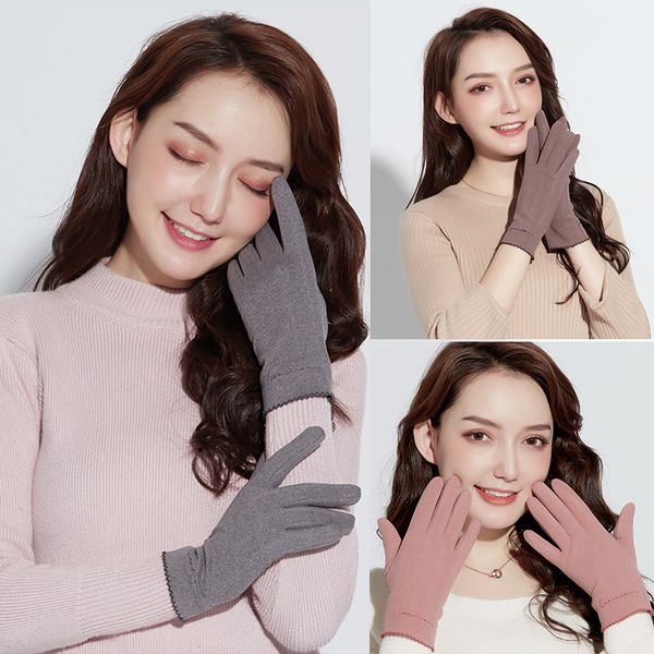 

осень теплая зима износа велосипедные перчатки для студенток, Blue;gray