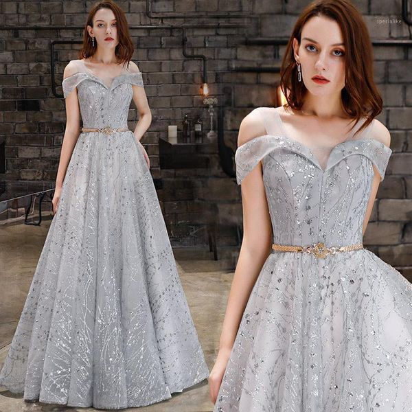 

scoop neck sequins long evening dress elegant a line sleeveless evening party gown for women dress occasion special formal1, White;black