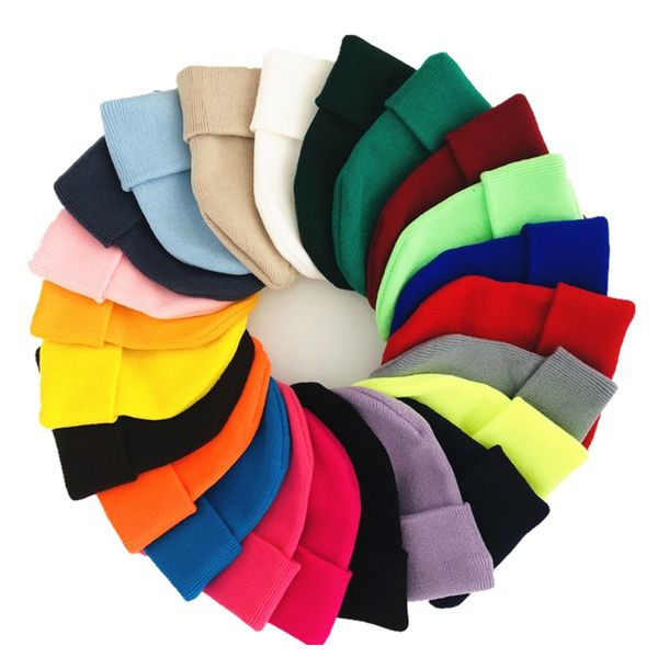 

solid knitted hats for women winter soft warm knitted cap men women skullcap hats gorro ski caps fashion beanies for women f bbykns