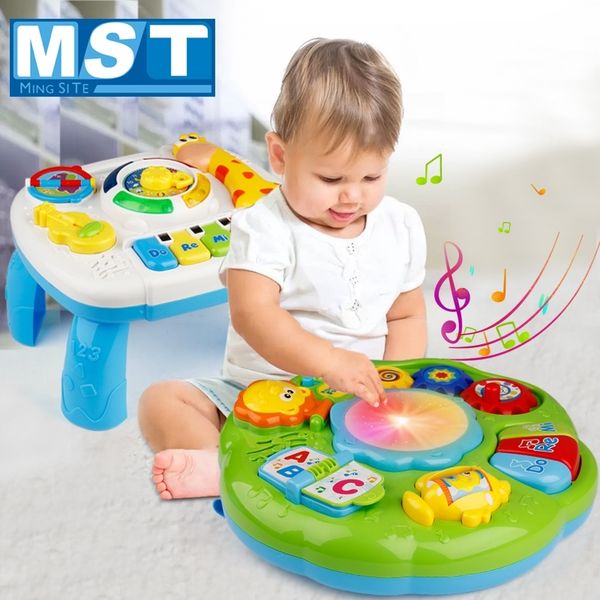 

infants musical instrument learning table education baby toys animals piano early study activity center game machine for kids y200428
