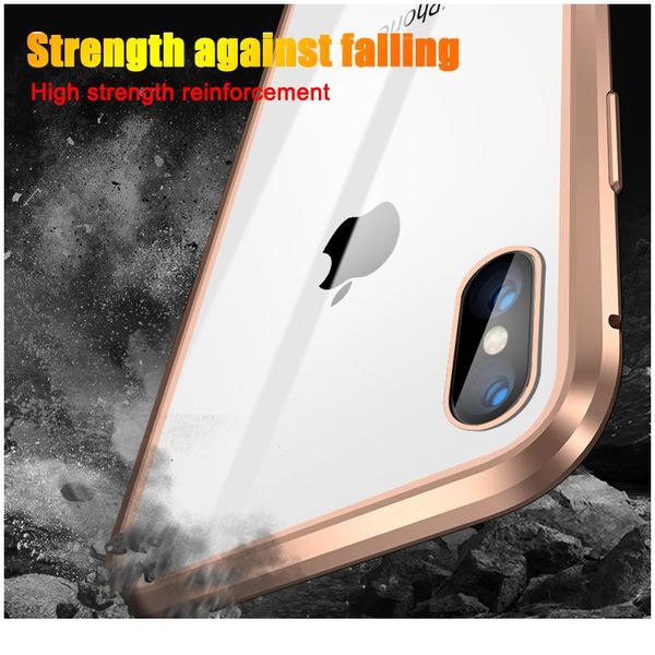 

magnetic privacy glass metal case for iphone 11 pro xs max x xr 360 anti-spy magnet case for iphon bbyuuu