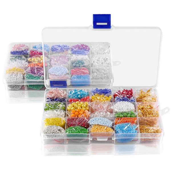 

9000pcs jewelry making sets lobster clasp jump rings abs pearl beads earring hooks crystal for diy jewelry making suppl bbyewh