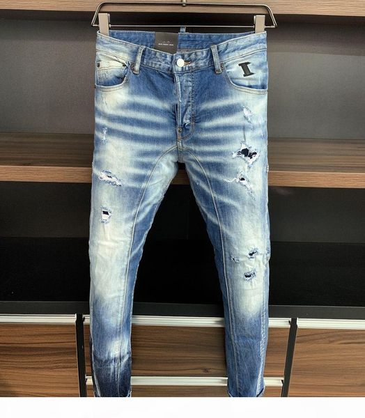 

2019, the new brand fashion european and american summer men's wear jeans are men's casual jeans a232, Blue