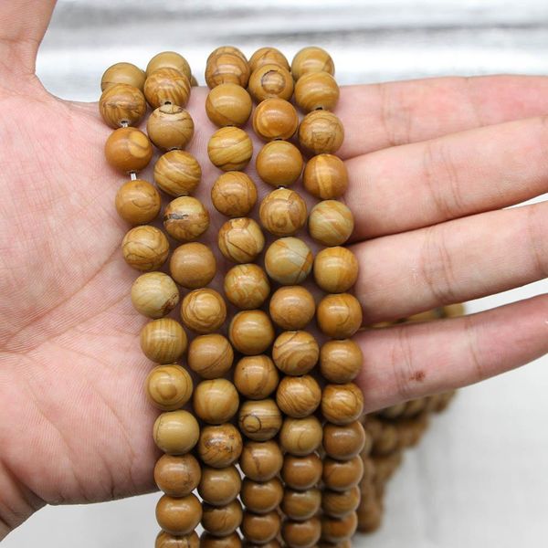 

1strand lot 4 6 8 10 12mm natural wood stripe stone bead round loose spacer beads for jewelry making findings diy bracelet bead h bbytsi