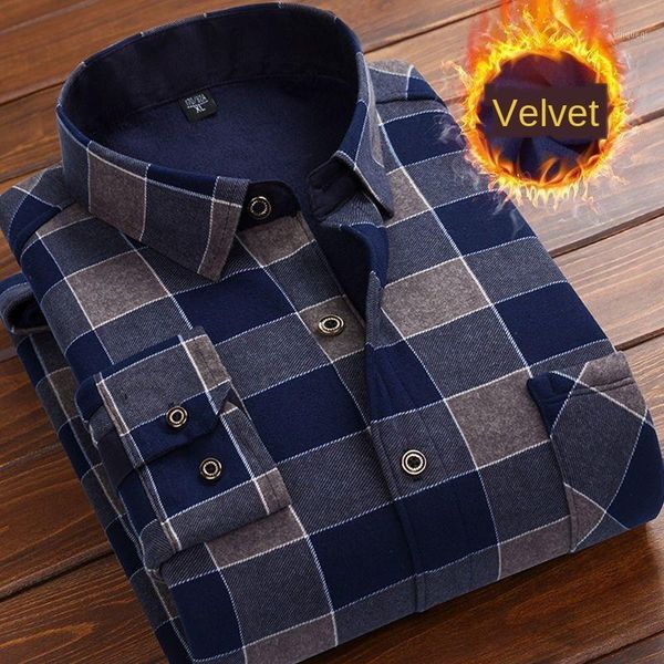

autumn winter mens thermal shirt long sleeve plaid warm thick fleece lined shirt fashion soft casual flannel plus size 6xl1, White;black