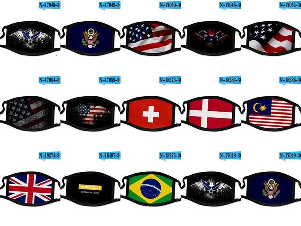 

flag breathable styles 3d mask resuable print masks washable cotton usa 40 face women fashion kid man america nskmo