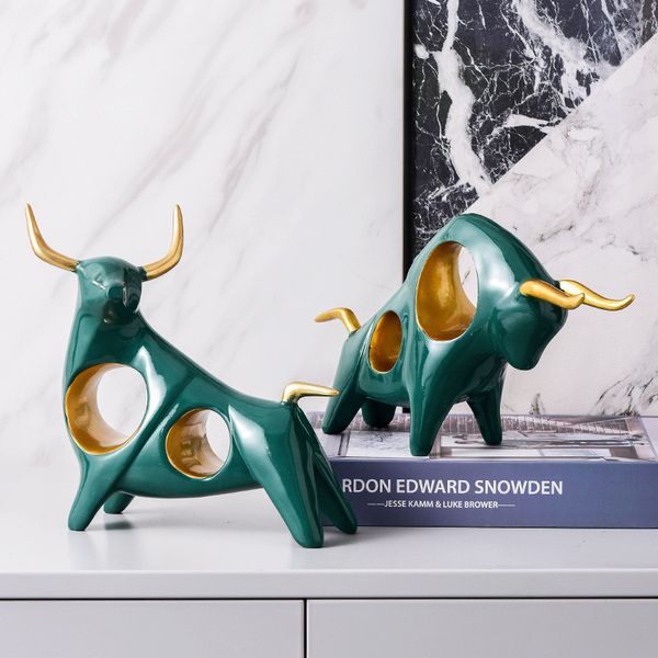 

resin crafts creative bullfighting ornaments, study porch decorated with nordic light luxury decorations sale