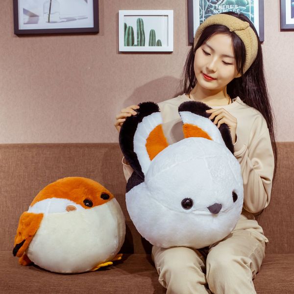 

1pc 30/40cm cute simulation round sparrow plush toys lovely stuffed soft animal bird pillow for children baby girls gift