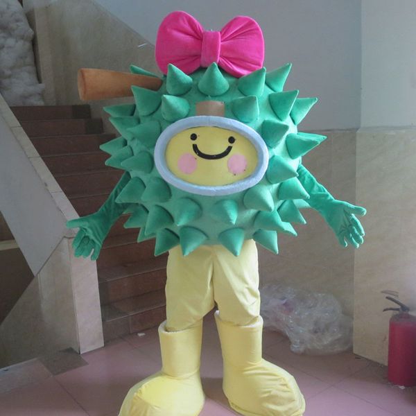 Costumi della mascotteCostume della mascotte del Durian Bambola del fumetto Negozio del supermercato della frutta Celebrazione della mascotte dell'annuncio Fursuit Four Seasons Hot Fruits