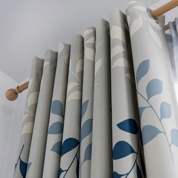 

curtain & drapes window leaves thick curtains treatment blinds modern printed thermal blackout for living room bedroom