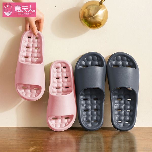 

women summer slippers cut-out lovers indoor bathroom slipper soft eva female male home floor shoes woman platform massage slides #jz1e, Black
