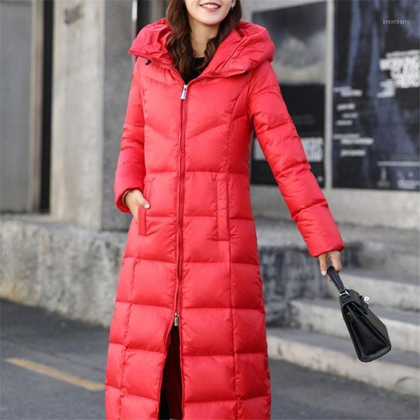 

winter duck down jacket parka down coat women long coat hooded parkas warm clothe large size winter jacket women1, Black