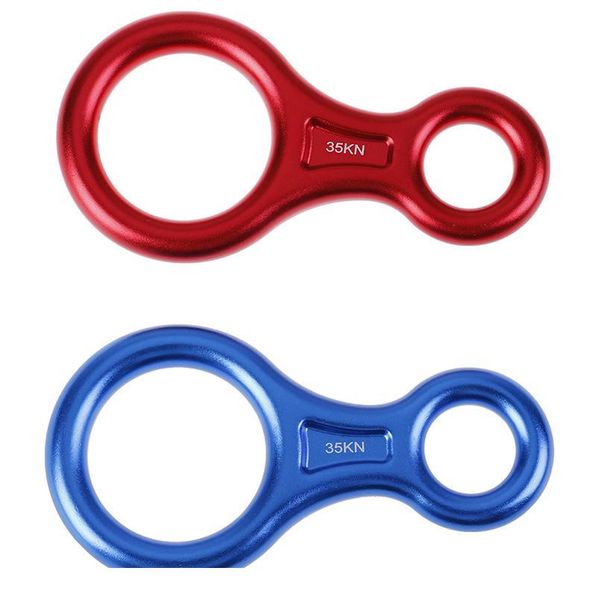 

35kn carabiner outdoor rock climbing 8 ring descender escape rope slow descent device professional descender for 8-1 qyljsg