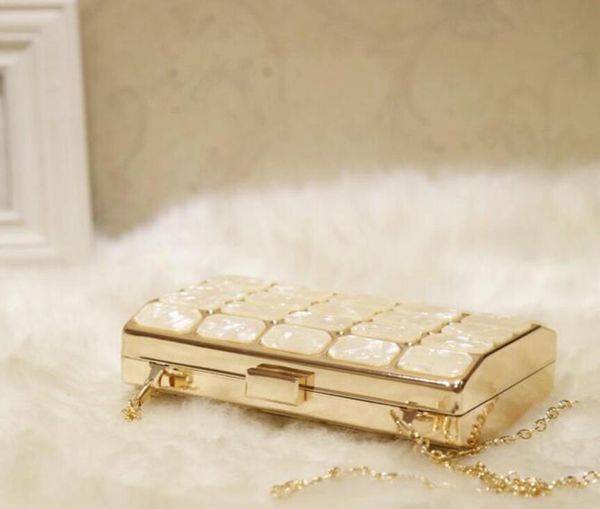 

golden bag female 2022 new crystal diamond dinner banquet holding one shoulder messenger small square bag trendy fashion clutch bag 08