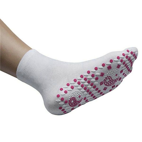 

3 pair magnetic socks warm tourmaline self heating therapy ankle pain relief sock winter ski fitness thermal sport socks #m, Black