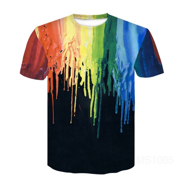 

irregular i-shirt color t-shirt irregular pattern 3d print shirts funny anime plus size men clothing