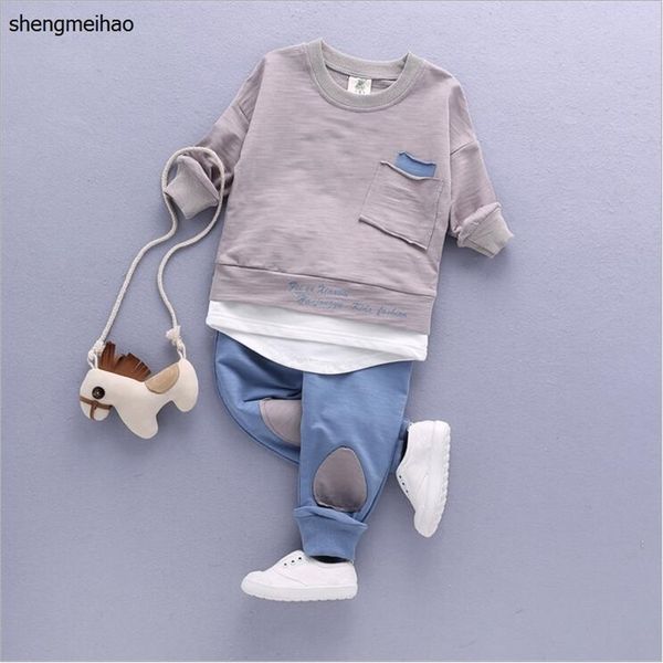 

new girls boys clothes sets long sleeve children clothing for kids sport suits cotton girls clothes sets boys sport suits y200525, White