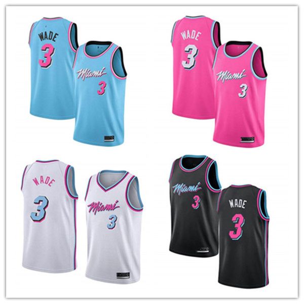 

2020 mens miami dwyane 3 wade bam 13 adebay city swingers edition heat basketball jersey, Black