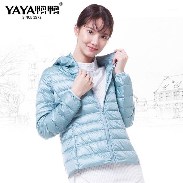 

yaya thin down jacket women large size womens lightweight down jackets ultra light coat warm short jackets women1, Black