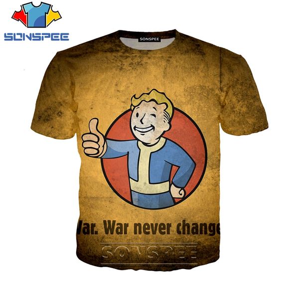 

fallout 4 character gmae 3d print shirts graphic funny harajuku men clothing