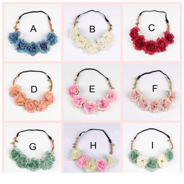 

nishine spring summer seaside beach flowers headdress bridesmaid wreath hair band wedding party outdoor women hair acc qylabx