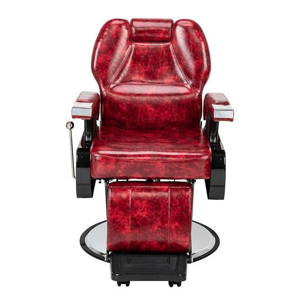 

classic large barber chair, wine red ship from us drop shipping