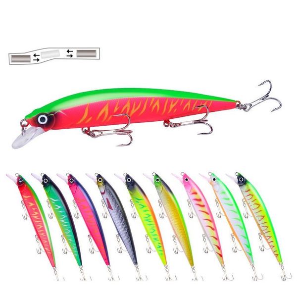 

1pcs fishing lure 14cm 18.3g crankbait minnow hard bait crankbait peche bass trolling fishing tackle 3d eyes artifici jlladt