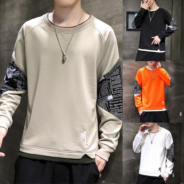 

2021 autumn new sweatshirt long sleeve hoodie ins wind bottoming shirt jacket men's jacket, Black