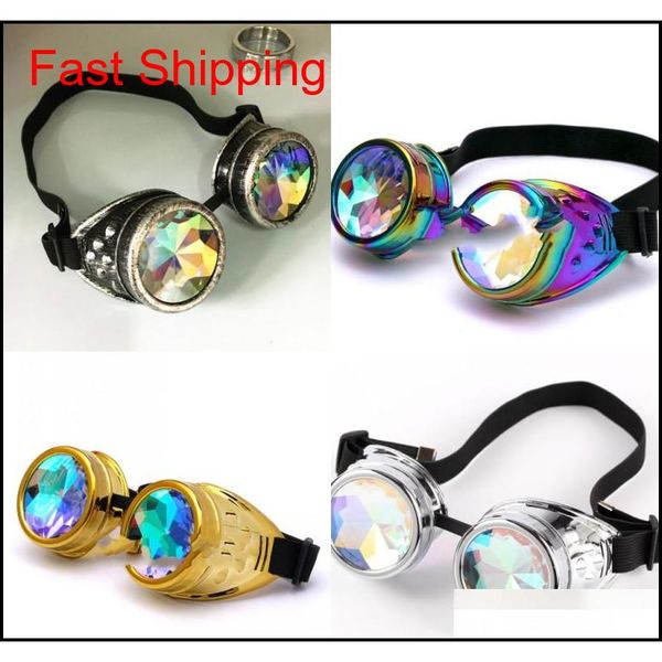 

fashion kaleidoscope glasses steam punk man and women dazzling color goggles creative street pat trend party cosplay eyewear 25wg ww diid4