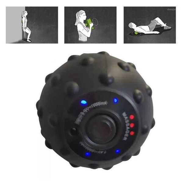 

12w electric roller ball 4 speed high intensity vibrating massage ball senoeory muscle vibration massager yoga fitness equipment1