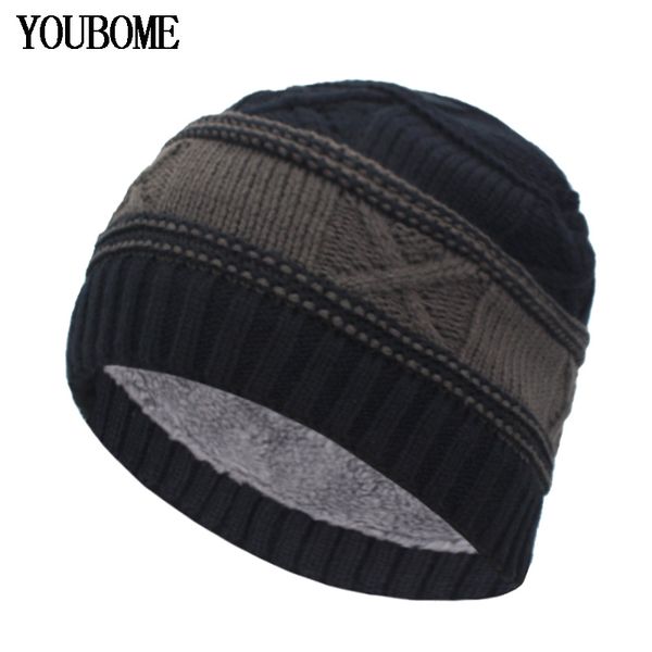 

fashion winter hats for men women skullies beanies men knitted hat male caps bonnet warm fur brand winter beanie hat cap, Blue;gray