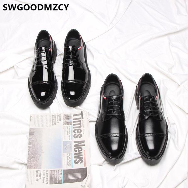 

oxford shoes for men italian shoes men formal wedding luxury fashion zapato de vestir hombre chaussure homme classic, Black
